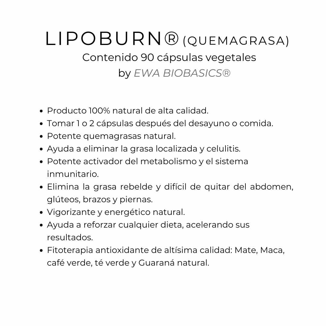 LIPOBURN® - Quemagrasas Natural y Activador del Metabolismo